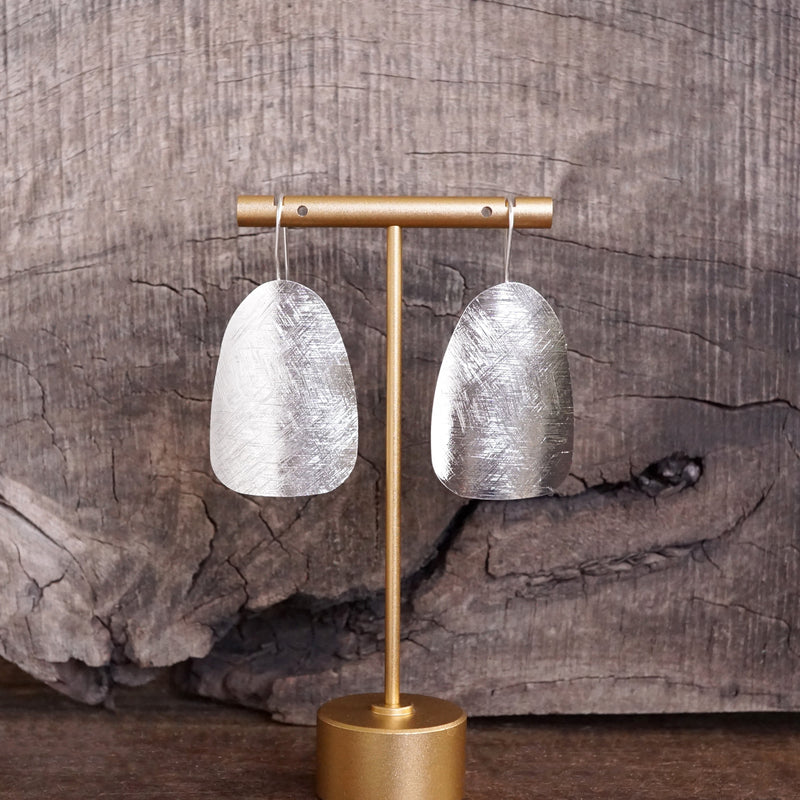 Elongated Shield Minimalist Earrings – Gold or Silver