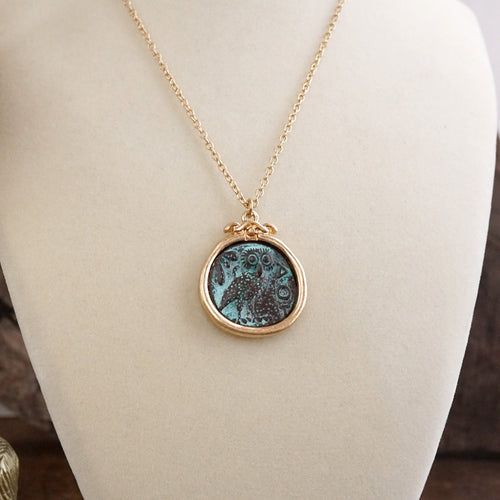 Wisdom’s Gaze – Ancient Greek Owl Coin Pendant Necklace