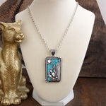 Prairie Tales – Silver Tone Western Pendant Necklace