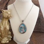 Prairie Tales – Silver Tone Western Pendant Necklace