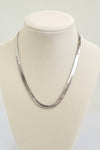 Shiny Herringbone chain necklace Gold Silver