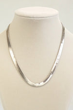 Shiny Herringbone chain necklace Gold Silver