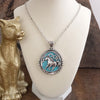 Prairie Tales – Silver Tone Western Pendant Necklace