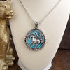 Prairie Tales – Silver Tone Western Pendant Necklace