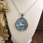 Prairie Tales – Silver Tone Western Pendant Necklace