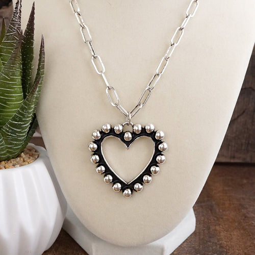 Wild Grace – Western Bubble Heart Pendant Necklace