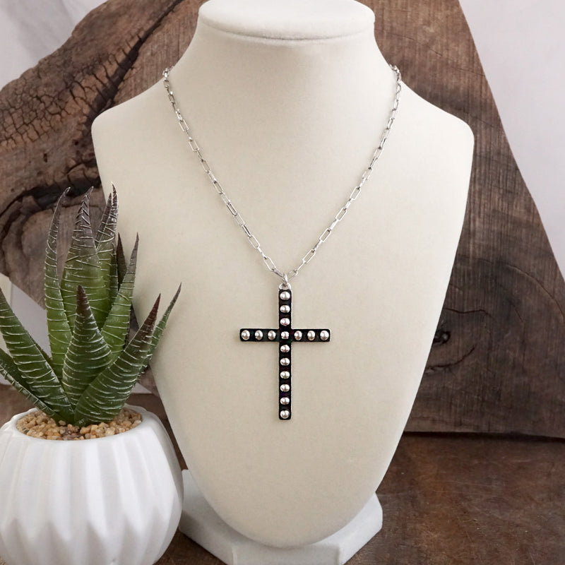 Sacred Echo – Bubble Cross Western Pendant Necklace