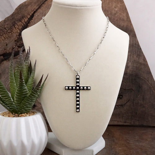 Sacred Echo – Bubble Cross Western Pendant Necklace