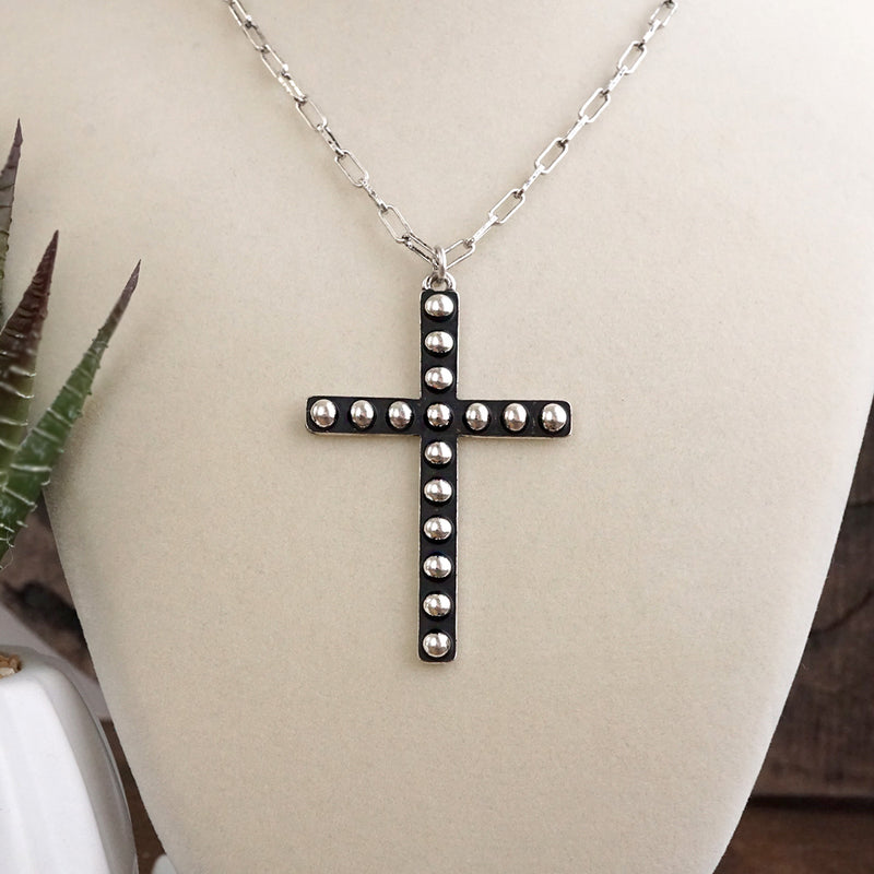 Sacred Echo – Bubble Cross Western Pendant Necklace