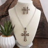 Sacred Bloom – Bubble Cross Western Necklace & Earrings Set