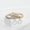 Flex stretchy bracelet bangle Clover Charm Snake chain Gold Silver