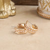 Minimalist Hoops with Faux Pearls or Turquoise – Brushed Gold