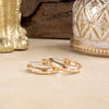Classic Bubble Hoops – Gold with Crystal, Pearl, or Turquoise