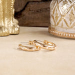 Classic Bubble Hoops – Gold with Crystal, Pearl, or Turquoise