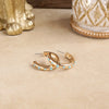 Classic Bubble Hoops – Gold with Crystal, Pearl, or Turquoise
