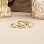 Classic Bubble Hoops – Gold with Crystal, Pearl, or Turquoise