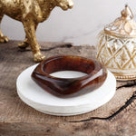 Earth Edge – Square Resin Chunky Statement Bangle