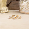 Classic Bubble Hoops – Gold with Crystal, Pearl, or Turquoise