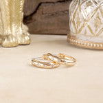 Classic Bubble Hoops – Gold with Crystal, Pearl, or Turquoise