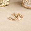 Classic Bubble Hoops – Gold with Crystal, Pearl, or Turquoise