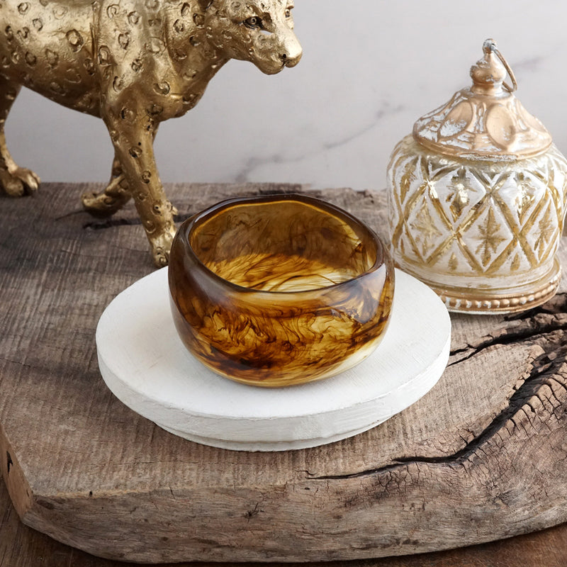 Warm Whisper – Chunky Resin Statement Bangle