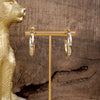 Classic Bubble Hoops – Gold with Crystal, Pearl, or Turquoise
