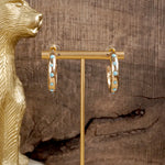 Classic Bubble Hoops – Gold with Crystal, Pearl, or Turquoise