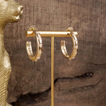 Classic Bubble Hoops – Gold with Crystal, Pearl, or Turquoise