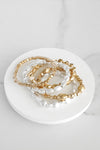 Boho Gold and silver Beaded Bracelets stack of 5