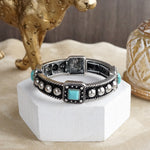 Desert Song – Boho Western Stretch Bangles with Turquoise