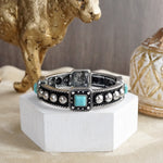 Desert Song – Boho Western Stretch Bangles with Turquoise