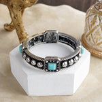 Desert Song – Boho Western Stretch Bangles with Turquoise