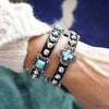 Desert Song – Boho Western Stretch Bangles with Turquoise