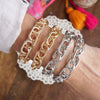 Gleam Links – Chunky Chain Stretchy Bracelet with Crystal Accents