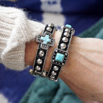 Desert Song – Boho Western Stretch Bangles with Turquoise