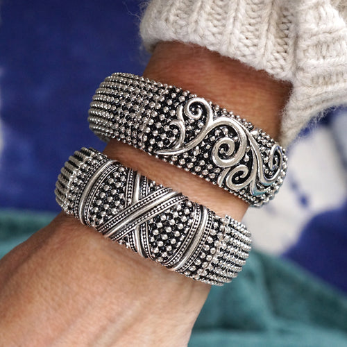 Boho Luxe – Wide Statement Stretch Bangles (6 Styles)