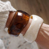 Warm Whisper – Chunky Resin Statement Bangle