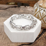 Gleam Links – Chunky Chain Stretchy Bracelet with Crystal Accents