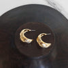 Hammered Teardrop Huggie Earrings - Gold & Silver Tone