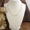 Short Dainty Necklace - Pearls and Ball Beads in Silver tone