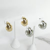 Hammered Teardrop Huggie Earrings - Gold & Silver Tone