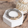 Classic Bracelet Set – Gold Chain & Hematite Gray Beads