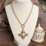 Boho Cross Drop Statement Bangles – Gold & Silver Tones