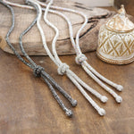 Moonlight Knot – Rhinestone Knotted Rope Tassel Necklace