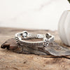 Prairie Glow – Western Stretchy Silver Bangle Bracelet