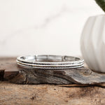 Prairie Glow – Western Stretchy Silver Bangle Bracelet