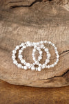 Silver Tone Beaded Boho Bracelet Set