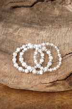 Silver Tone Beaded Boho Bracelet Set