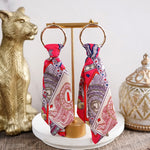 Wild Whimsy – Statement Fabric Tie Hoop Earrings