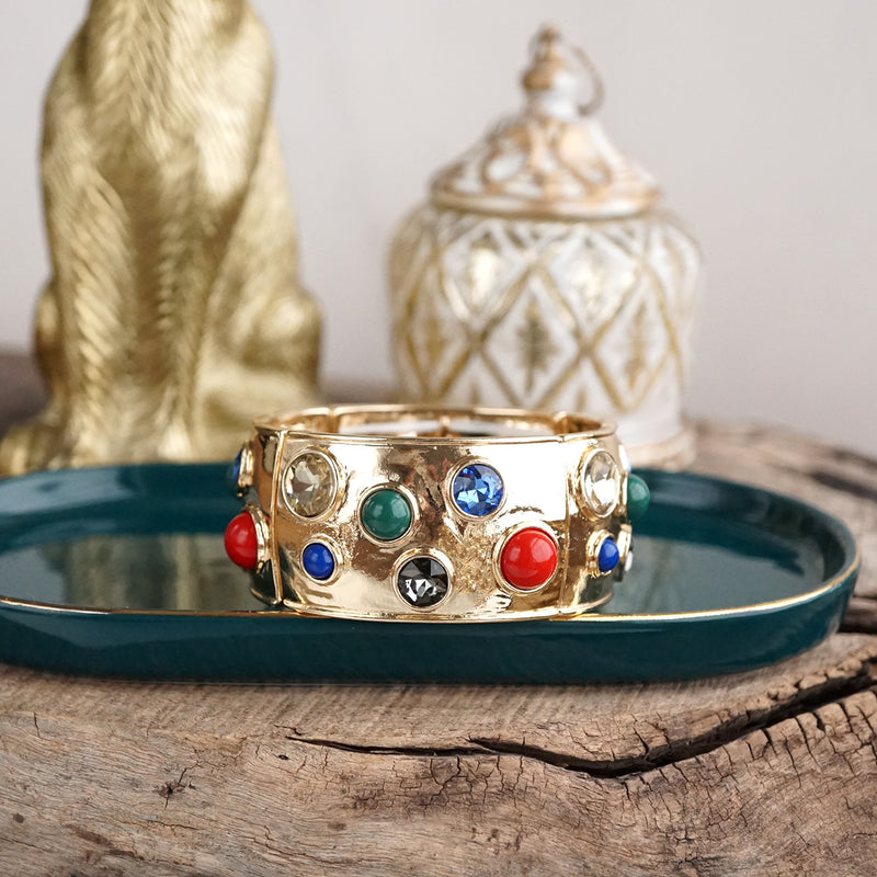 Starlit Shimmer – Crystal Cab Stretchy Bangle
